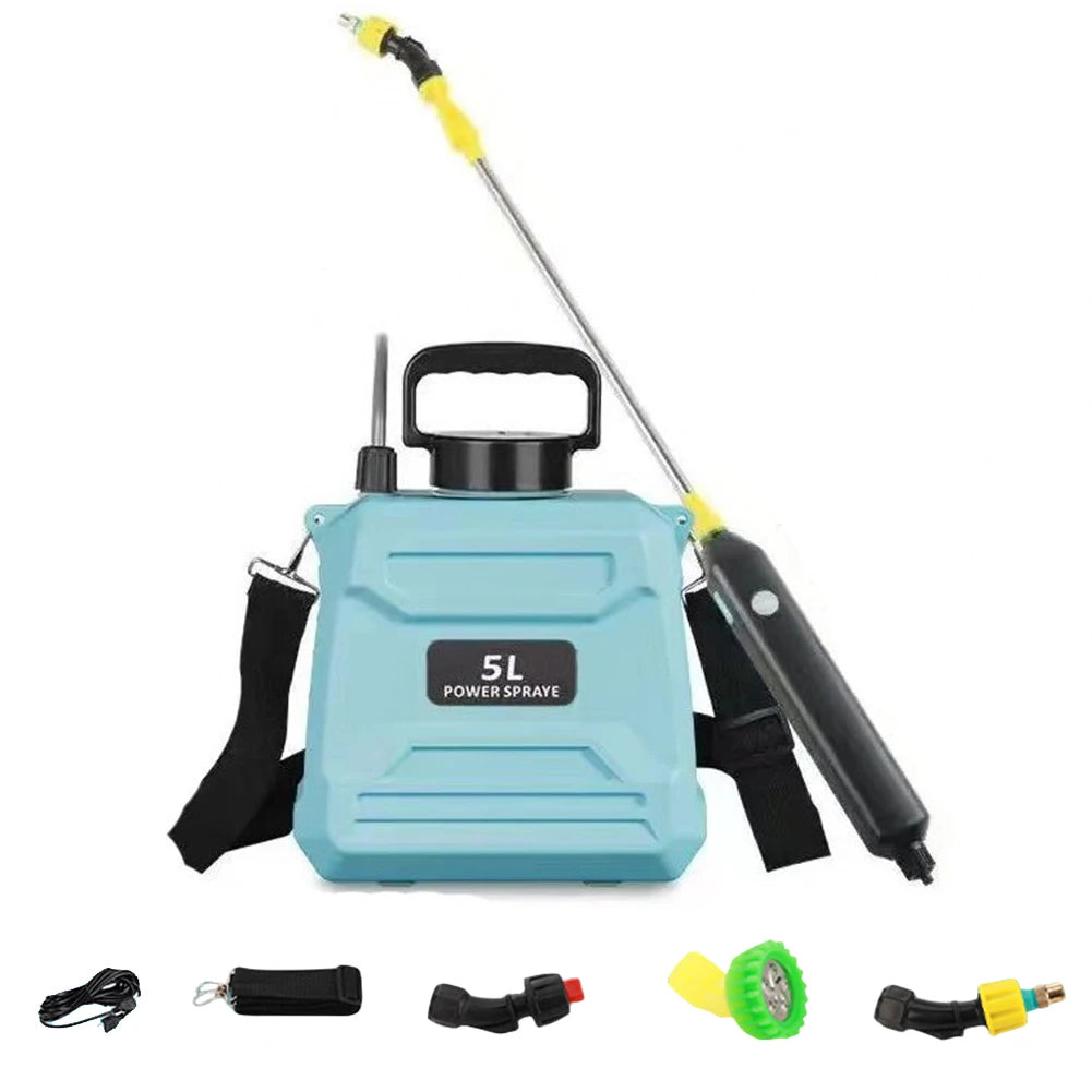 5L Shoulder Sprayer Automatic Sprayer Bottle USB Rechargeable Garden Water Sprayer Lawn Sprinkler for Glass Cleaning