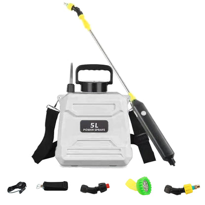 5L Shoulder Sprayer Automatic Sprayer Bottle USB Rechargeable Garden Water Sprayer Lawn Sprinkler for Glass Cleaning