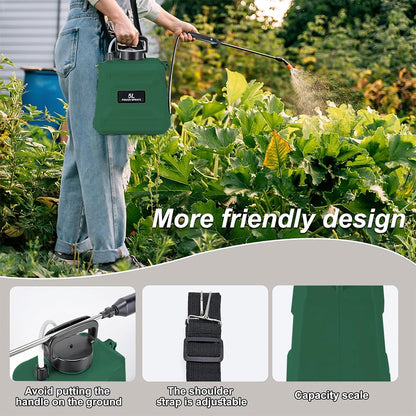 5L Shoulder Sprayer Automatic Sprayer Bottle USB Rechargeable Garden Water Sprayer Lawn Sprinkler for Glass Cleaning