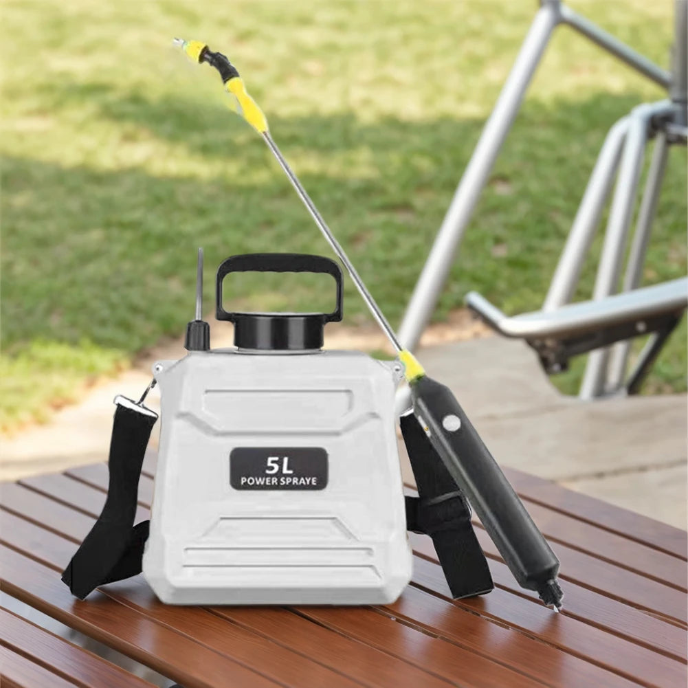 5L Shoulder Sprayer Automatic Sprayer Bottle USB Rechargeable Garden Water Sprayer Lawn Sprinkler for Glass Cleaning